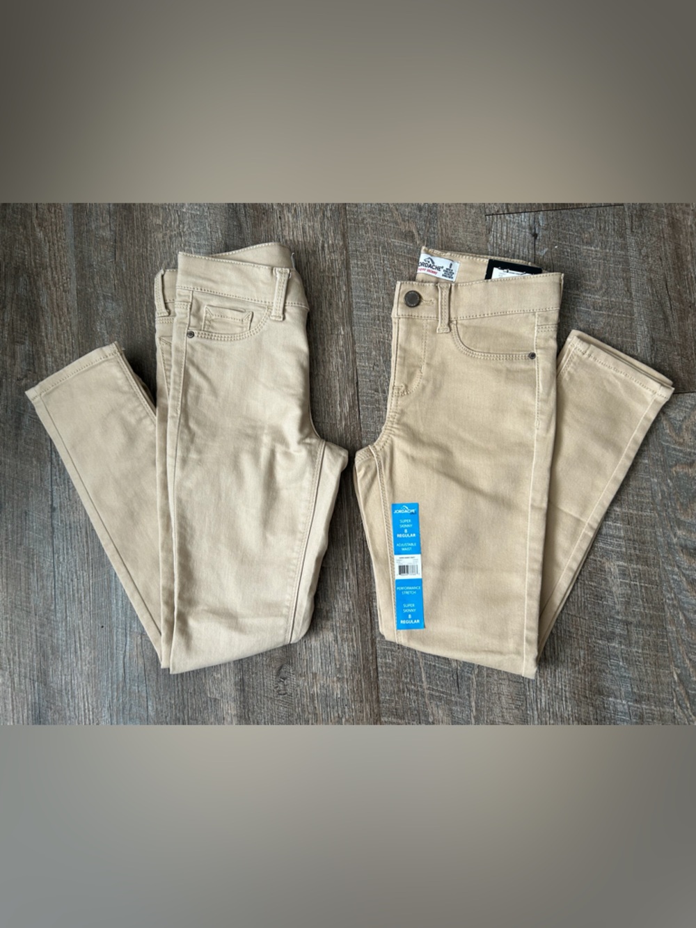 Girls Classic Beige/Tan Jeans - Straight Leg Size 8 - Picture 2 of 8